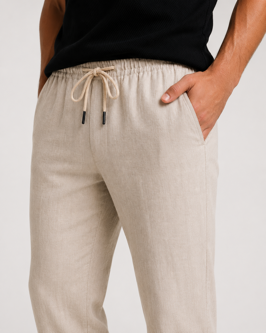 Oak & Weston Men's Linen Drawstring Pants
