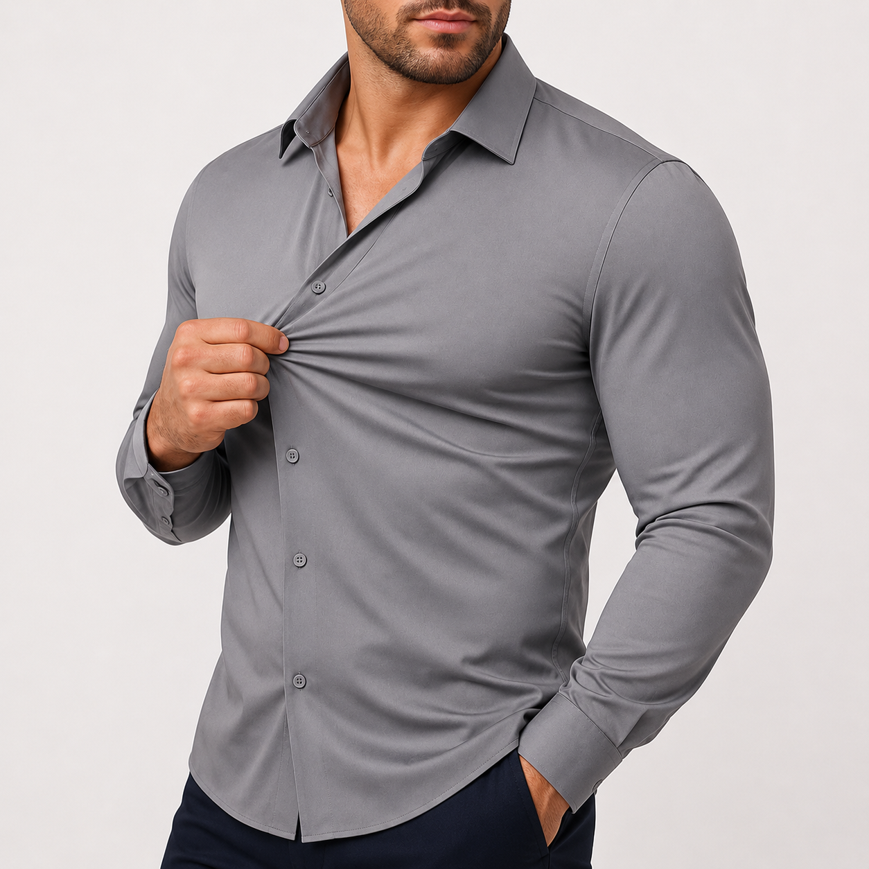 Oak & Weston Men's Stretch Dress Shirt