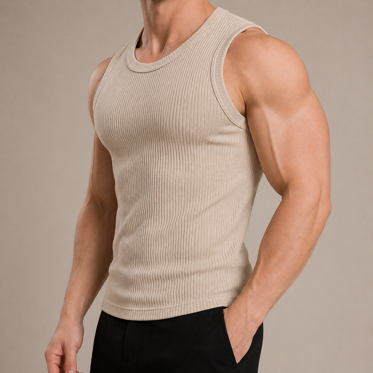 Slim Fit Ribbed Tank Top