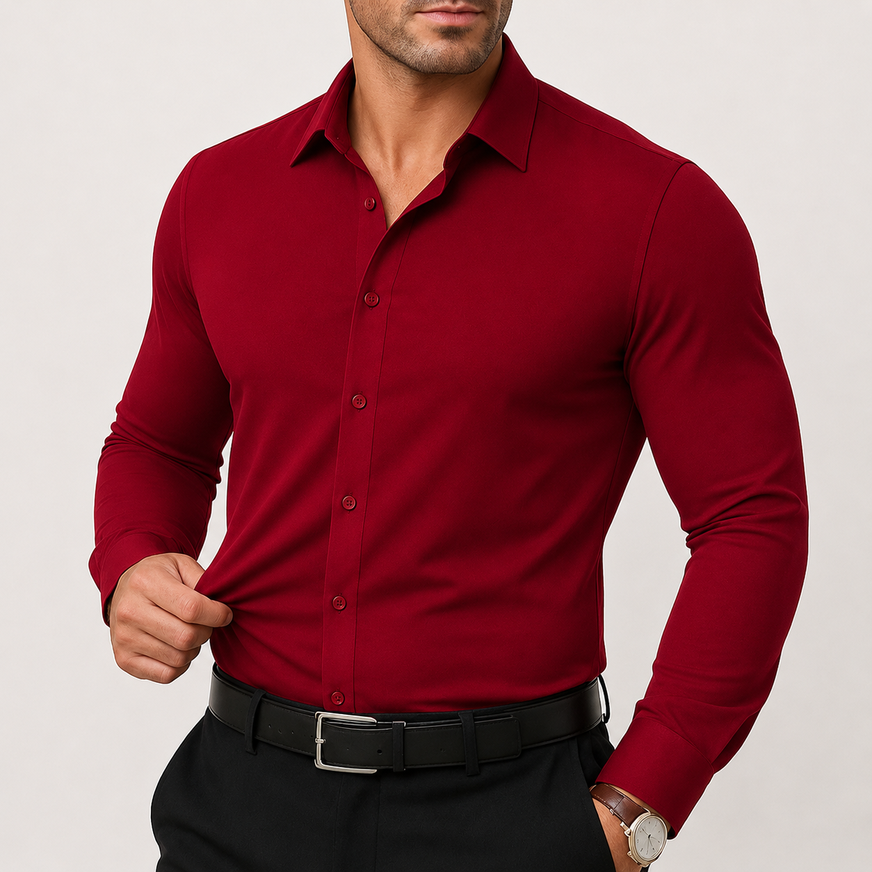 Oak & Weston Men's Stretch Dress Shirt